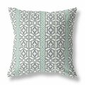 Palacedesigns 18 in. Linework Indoor & Outdoor Zippered Throw Pillow White & Gray PA3106606